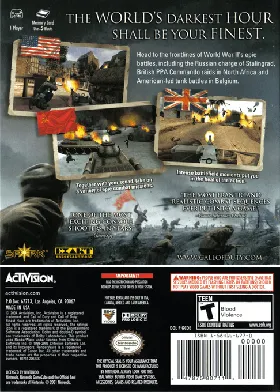 Call of Duty - Finest Hour box cover back